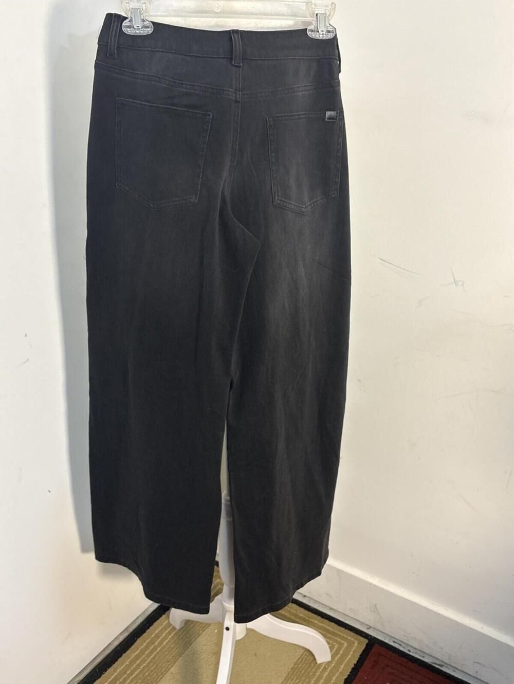 NWOT Halara Flex Asymmetric Low Rise Wide Leg Jeans Black Denim Sz XSmall - Picture 9 of 9